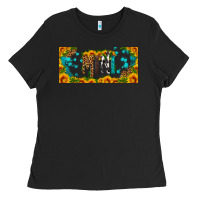 Black mini sunflower libbey cup Ladies Tee - HRA Design Shop