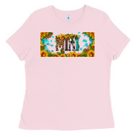 Bubblegum Pink mini sunflower libbey cup Ladies Tee - HRA Design Shop