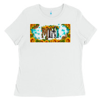 White mini sunflower libbey cup Ladies Tee - HRA Design Shop
