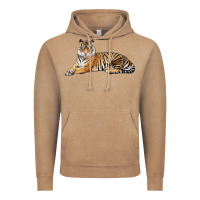 Vintage Coffee Tiger Vintage Hoodie - LillyAllenDesigns