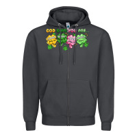 Smoke st. patrick's day god says you are Zipper Hoodie - Artiststas