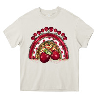 Cream cherry rainbow Heavy Core Tee - BarkalooDesign