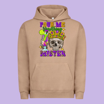 Skull Pour Me Something Mister Urban Hoodie Designed By Fadigitalartstudio
