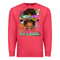 Cardinal 80's babe afro messy bun Premium Sweatshirt - texasbilliewilder