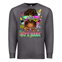 Charcoal Heather 80's babe afro messy bun Premium Sweatshirt - texasbilliewilder