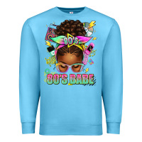 Ocean Blue 80's babe afro messy bun Premium Sweatshirt - texasbilliewilder