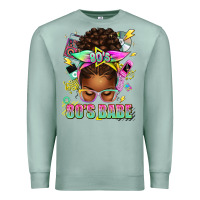 Seafoam 80's babe afro messy bun Premium Sweatshirt - texasbilliewilder