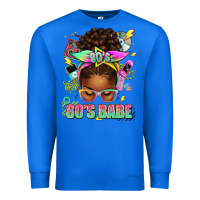 True Royal 80's babe afro messy bun Premium Sweatshirt - texasbilliewilder