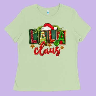 Christmas Lala Claus Ladies Tee Designed By Fadigitalartstudio