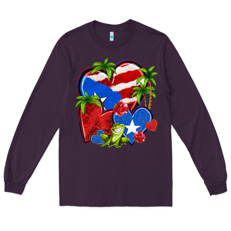 Puerto Rico Hearts Long Sleeve Tee by NancyCooperArtShop | Teevron