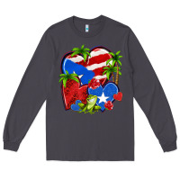 Smoke puerto rico hearts Long Sleeve Tee - NancyCooperArtShop