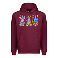 Burgundy Easter gnomies Easter Day Premium Hoodie - HowdyJamesFarm