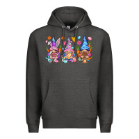 Charcoal Heather Easter gnomies Easter Day Premium Hoodie - HowdyJamesFarm