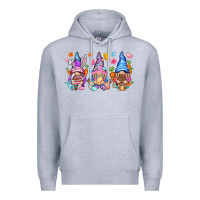 Heather Grey Easter gnomies Easter Day Premium Hoodie - HowdyJamesFarm