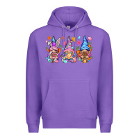 Purple Easter gnomies Easter Day Premium Hoodie - HowdyJamesFarm