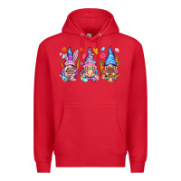 Red Easter gnomies Easter Day Premium Hoodie - HowdyJamesFarm