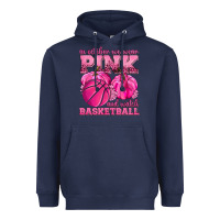 Navy In October We Wear Pink and Watch Basketball Heavyweight Hoodie - texasbilliewilder