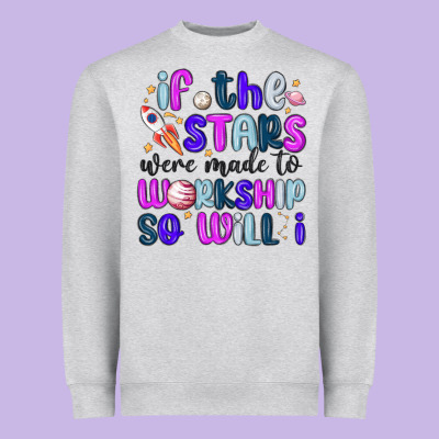If The Stars Were Made To Worship So Will I Heavyweight Sweatshirt Designed By Maliassmallbusiness