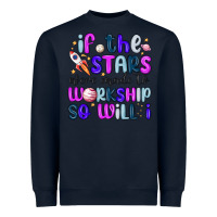 Navy if the stars were made to worship so will i Heavyweight Sweatshirt - MaliasSmallBusiness