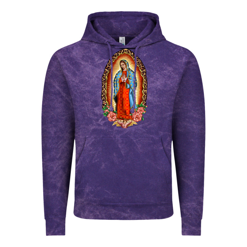 Our Lady Of Guadalupe Leopard And Roses Vintage Hoodie by BarkalooDesign | Teevron