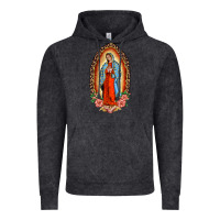 Vintage Black our lady of guadalupe leopard and roses Vintage Hoodie - BarkalooDesign