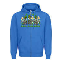 True Royal st. patrick's day skeletons drink drank drunk Zipper Hoodie - Artiststas