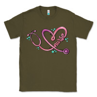 Army Green nurse heart Classic Tee - MaliasSmallBusiness