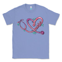 Colony Blue nurse heart Classic Tee - MaliasSmallBusiness