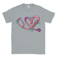 Heather Grey nurse heart Classic Tee - MaliasSmallBusiness