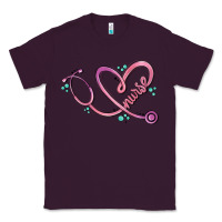 Plum nurse heart Classic Tee - MaliasSmallBusiness