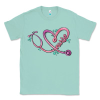 Seafoam nurse heart Classic Tee - MaliasSmallBusiness