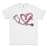 White nurse heart Classic Tee - MaliasSmallBusiness