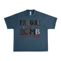 Midnight Navy fragile like a bomb ready to explode Urban Heavy Tee - MaliasSmallBusiness