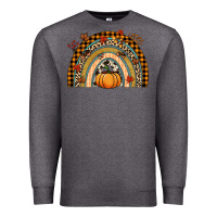 Charcoal Heather Fall rainbow pumpkin Premium Sweatshirt - NancyCooperArtShop