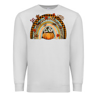 Dove Grey Fall rainbow pumpkin Premium Sweatshirt - NancyCooperArtShop