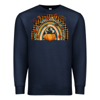 Navy Fall rainbow pumpkin Premium Sweatshirt - NancyCooperArtShop