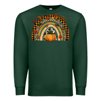 Sports Green Fall rainbow pumpkin Premium Sweatshirt - NancyCooperArtShop