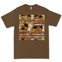 Cacao western hereford cattle seamless pattern Premium Tee - HRA Design Shop