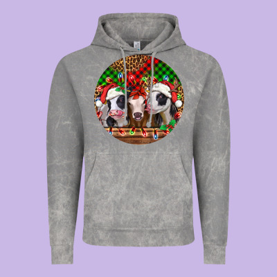 Christmas Heifers Christmas Vintage Hoodie Designed By Jasminsmagicworld