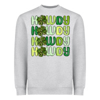Heather Grey howdy st patrick s day Heavyweight Sweatshirt - MaliasSmallBusiness