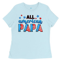Baby Blue All American papa Ladies Tee - Neo Western