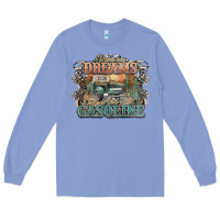 Colony Blue runs on dreams and gasoline truck western Long Sleeve Tee - NancyCooperArtShop