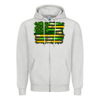 Dove Grey st patrick's day american flag Zipper Hoodie - Artiststas