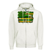 St Patrick's Day American Flag Zipper Hoodie | Teevron