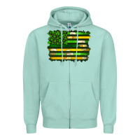 Seafoam st patrick's day american flag Zipper Hoodie - Artiststas