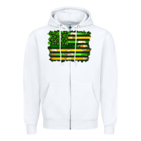 White st patrick's day american flag Zipper Hoodie - Artiststas