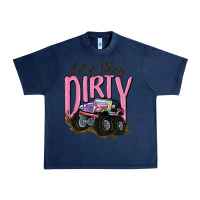 Navy let's play dirty Urban Heavy Tee - MaliasSmallBusiness