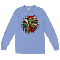 Colony Blue indian headdress Long Sleeve Tee - JahusDesignShop