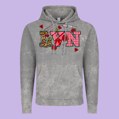 Valentines Day Lvn Vintage Hoodie Designed By Nancycooperartshop