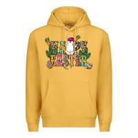 Mustard Happy Easter with cowboy Easter Day Premium Hoodie - HowdyJamesFarm